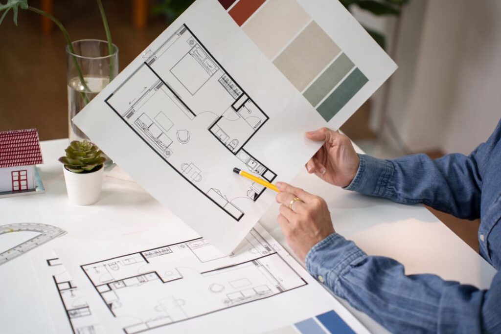 Grundriss für die Raumplanung – Grundlage jeder professionellen Wohnberatung und durchdachten Raumgestaltung.