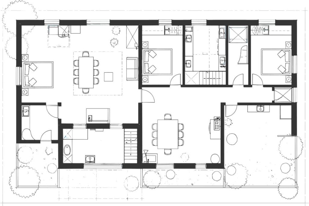Wohnberatung mit Grundriss und Farbmustern – kreative Planung für eine stimmige Raumgestaltung im Wohndesign.